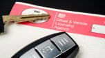 DVLA V5C document and car keys